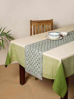 Fabindia - Blue Zaira Hand Block Cotton Printed Table Runner