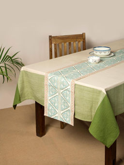 Fabindia - Green Khus Cotton Printed Table Runner