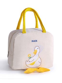 House of Quirk - Beige Printed Insulated Reusable Lunch Bag