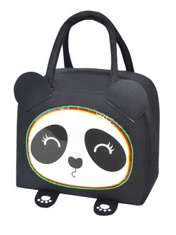 House of Quirk - Black Panda Insulated Reusable Lunch Bag