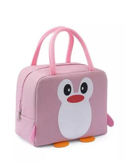 House of Quirk - Pink Penguin Insulated Reusable Lunch Bag