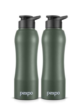 Pexpo - Bistro Military Green Fridge Bottle (Pack Of 2)