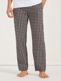 Styli - Men Checkered Woven Straight Fit Drawstring Pajama