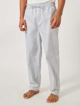 Styli - Men Striped Woven Straight Fit Pajama with Drawcord
