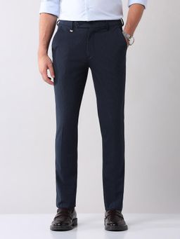 AD By Arvind - Blue Smart Flex Bi Stretch Trouser