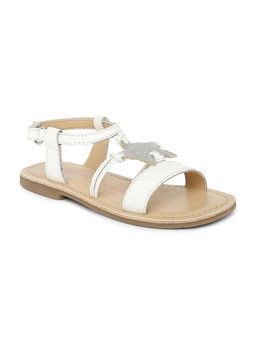 Aria Nica - Sparkle White Round Toe Sandals
