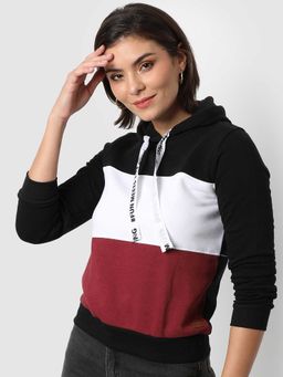 Campus Sutra - Womens Colour-blocked Sweatshirt