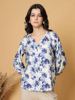 Gipsy - Cobalt Blue Floral Tunic