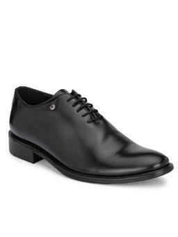 Hitz - Men's Black Leather Lace up Formal Shoes