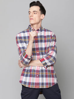 GANT - Mens Red Checked Regular Fit Shirts