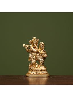 Ekaa Handicrafts - Brass Radha Krishna Murti