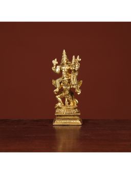 Ekaa Handicrafts - Lord Vishnu Lakshmi Seated on Garuda in Brass