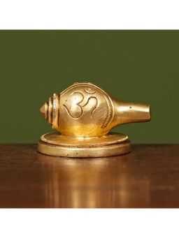 Ekaa Handicrafts - Brass Shankh Incense Holder