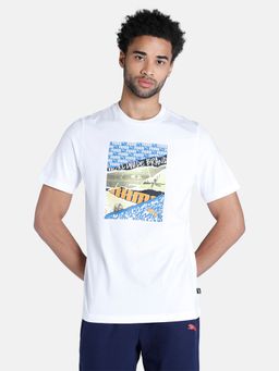 Puma - Graphics Photoprint Mens White T-shirt
