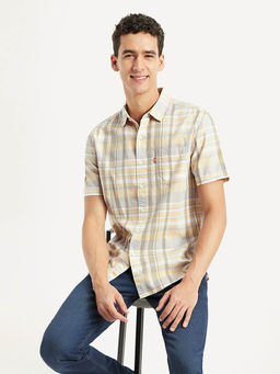 Levi's - Mens Checkered Slim Fit Oxford Casual Shirt