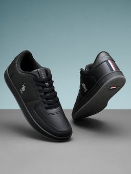 U.S. POLO ASSN. - Men Rein Black Retro Court Sneakers