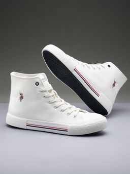 U.S. POLO ASSN. - Men Vlair Off White Classics Mid Top Sneakers