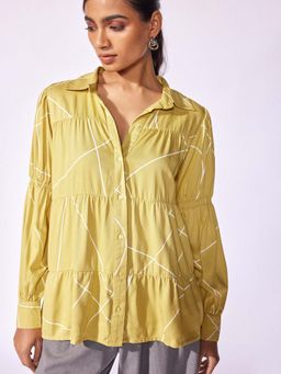 The Label Life - Women Yellow Printed Shirt