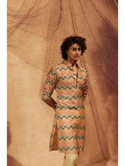Eleven Brothers - Multi-Coloured Spring Day Silk Kurta