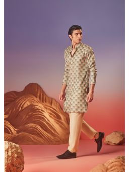 Eleven Brothers - Green Blush Silk Kurta