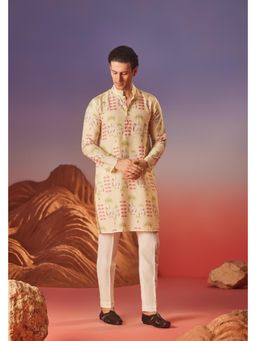 Eleven Brothers - Yellow Pichwai Tales Silk Kurta