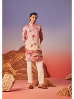 Eleven Brothers - Pink Skyline Serenity Silk Kurta