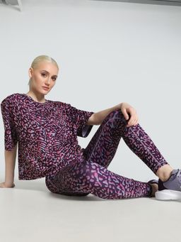 Puma - Train Favourite Crop Womens Purple T-Shirt