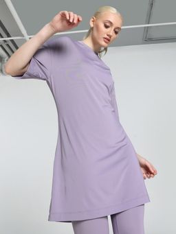 Puma - Modest Oversized Womens Purple T-Shirt