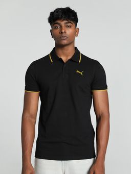 Puma - Collar Tipping Mens Black Polo T-Shirt