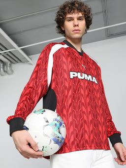 Puma - Football Long Sleeve Unisex Red T-Shirt
