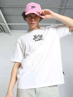 Puma - Graphics Bicycle Kick Mens White T-Shirt