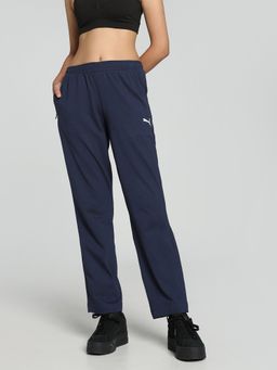 Puma - Zippered Jersey Womens Blue Sweatpants