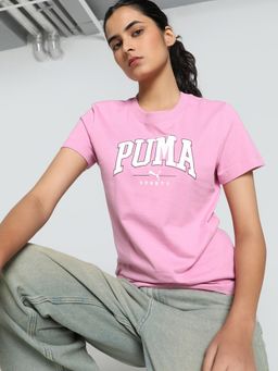 Puma - Squad Graphic Womens Pink T-Shirt