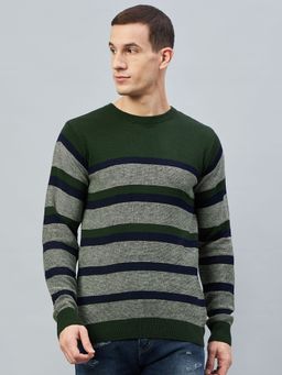 Club York - Olive Round Neck Sweater