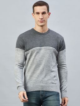 Club York - Anthra Melange Round Neck Sweater