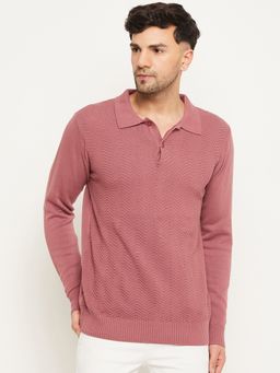 Club York - Dusty Pink Polo Neck Sweater