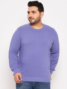 Club York - Lavender Round Neck Plus Size Sweater