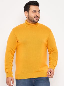 Club York - Mustard Turtle Neck Plus Size Sweater