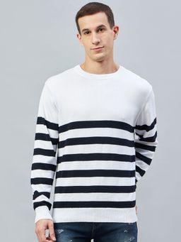 Club York - White Round Neck Sweater