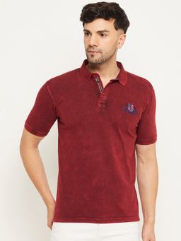 Club York - Wine Solid Polo T-Shirt