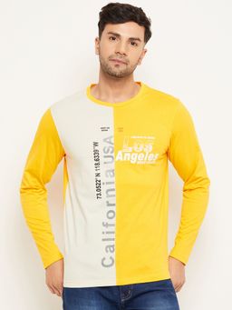 Club York - Yellow Colo Blocked T-Shirt