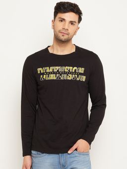 Club York - Black Printed T-Shirt