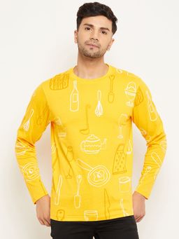 Club York - Yellow Printed T-Shirt