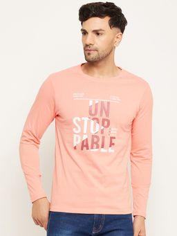 Club York - Bright Peach Printed T-Shirt