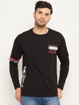 Club York - Black Printed T-Shirt