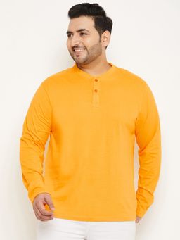 Club York - Yellow Solid Plus Size T-Shirt