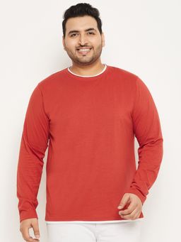 Club York - Rust Solid Plus Size T-Shirt