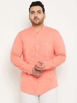 Club York - Bright Peach Full Sleeve Casual Shirt