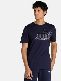 Puma - No. 1 Logo Graphic Men Blue T-shirt