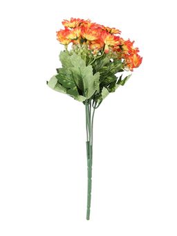 Fourwalls - Beautiful Artificial Daisy Flower Bunches for Home Decor (35 cm Tall, Set of 3, Orange)